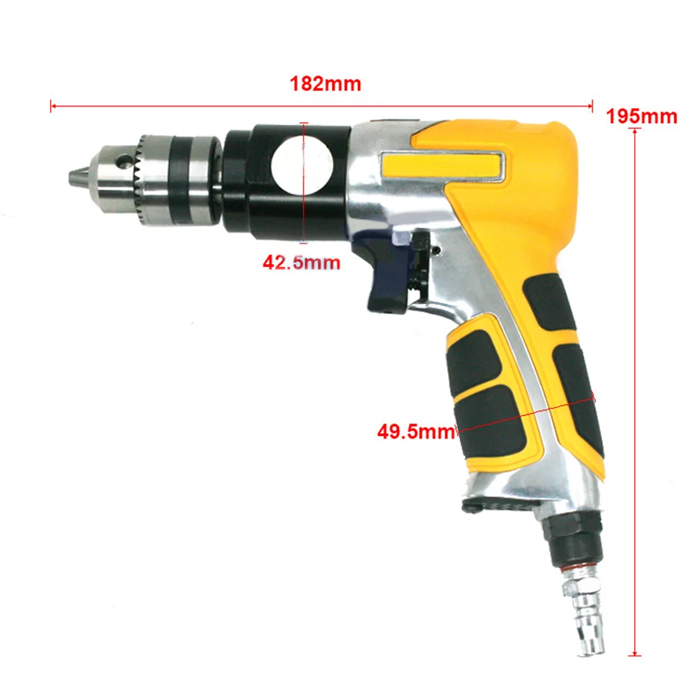 Taladro de aire W10 3/8, pistola mezcladora neumática, máquina de perforación Reversible, herramientas industriales de 10mm