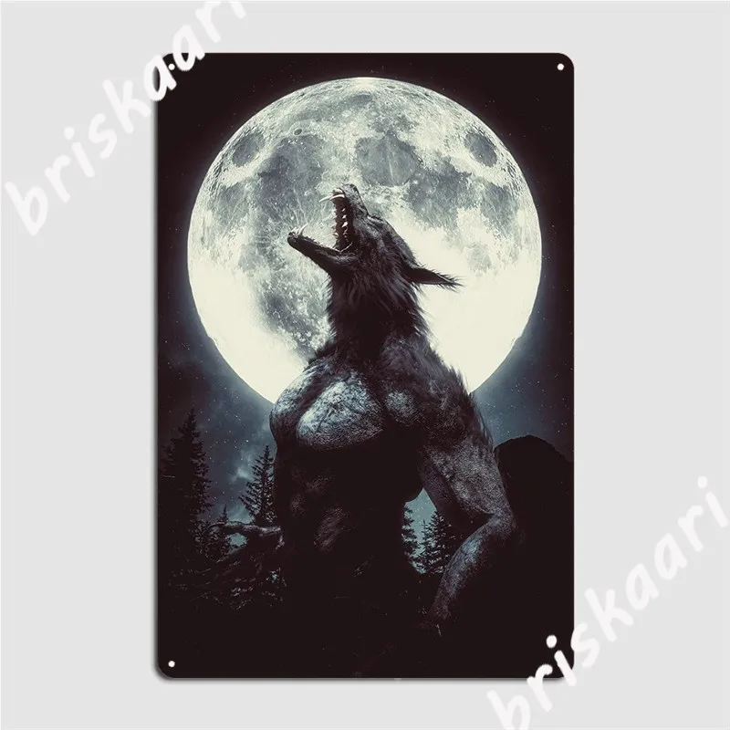 The Werewolf Metal Plaque Poster Wall Mural Cave Pub Designing Poster Tin Sign Poster