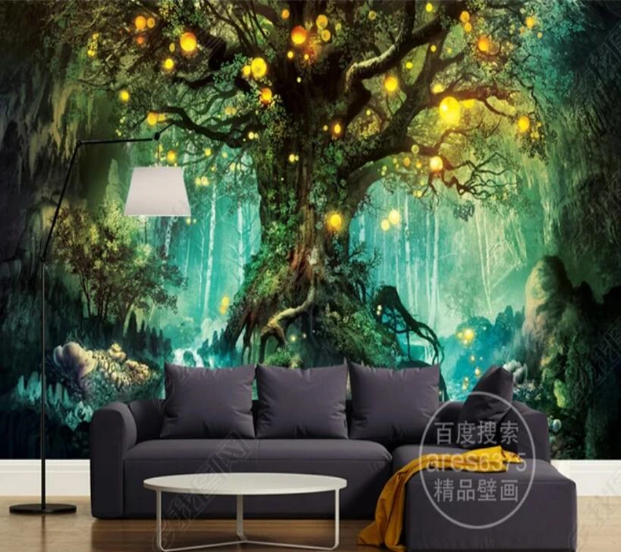 

Papel de parede Romantic dream tree of life forest 3d wallpaper mural,living room tv wall bedroom wall papers home decor