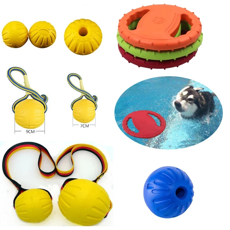 Jouets pour chiens EVA disques volants anneau d'entraînement pour chiots de compagnie chien Portable en plein air pour petit grand chien jouets à mâcher fournitures pour chiens de mouvement pour animaux de compagnie