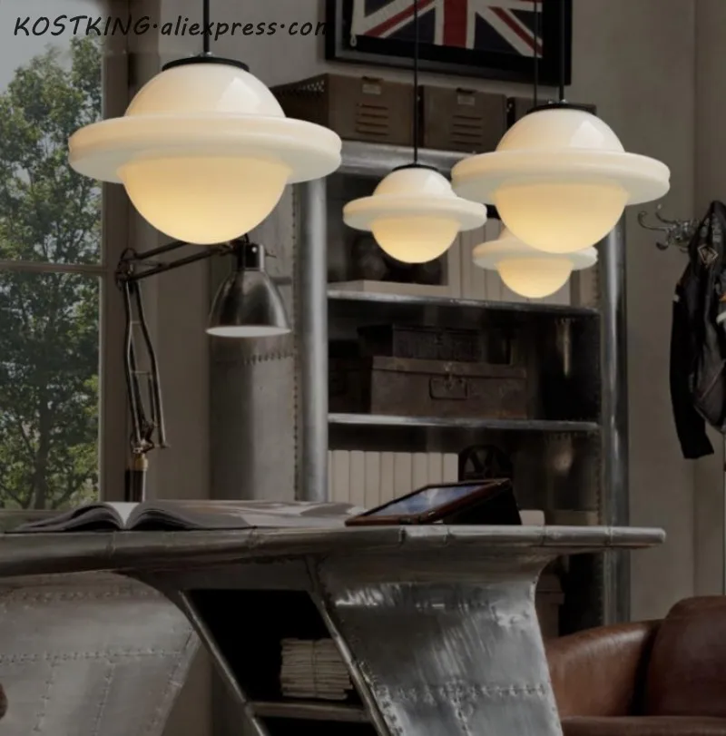 

Современный молочно-белый стеклянный подвесной светильник в стиле ар-деко, винтажный скандинавский отель, ресторан, кафе, столовая, подвесной светильник PARISIAN ECOLE