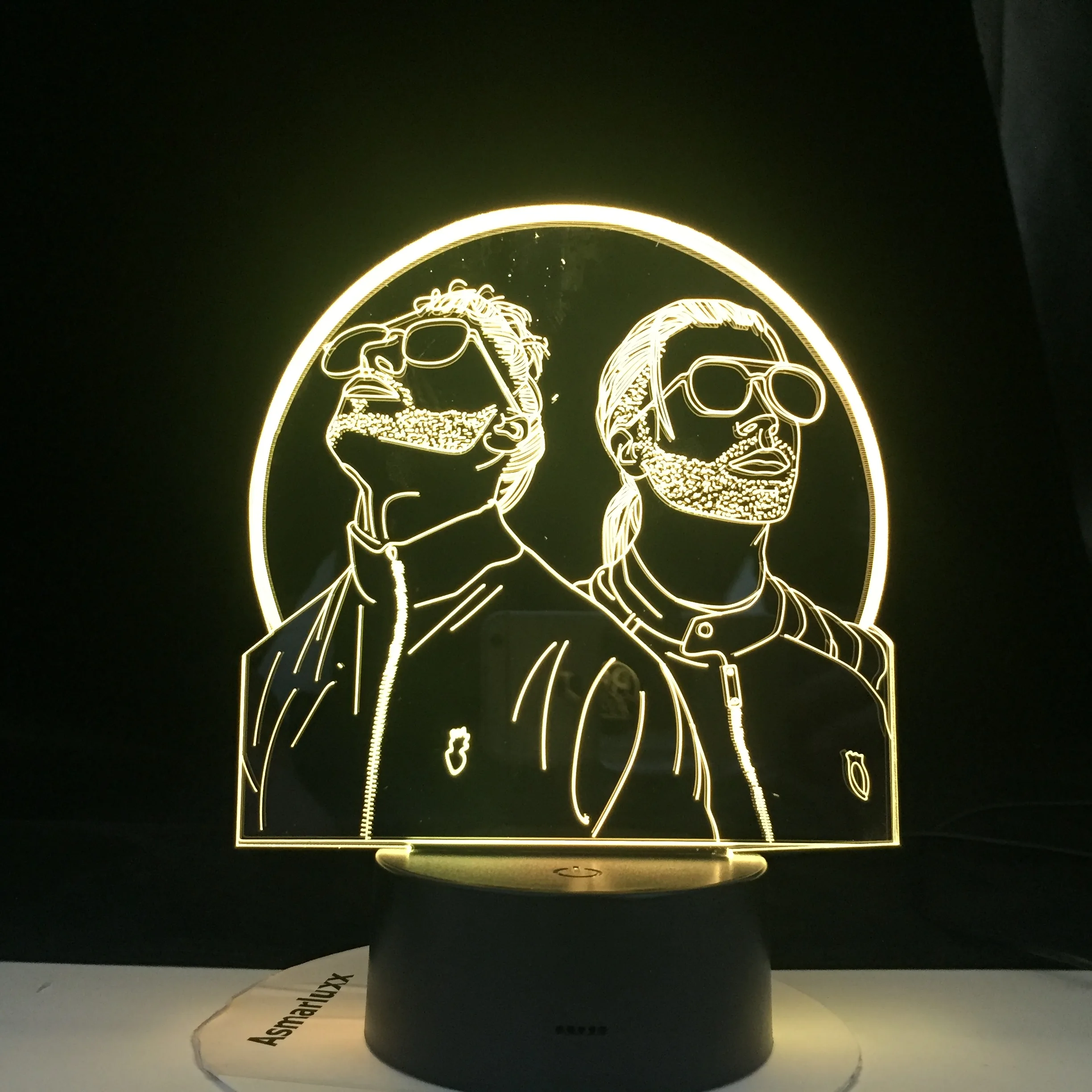 French Rap Group PNL 3d Night Light Led Color Changing Night lamp Bedroom Lighting for Fans Suprise Gifts Fast Dropship Service