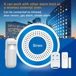 Altoparlante con sirena sonora per sirena interna wireless 433 MHz Funziona con l'allarme Host Sirene della polizia Sistema di allarme domestico GSM