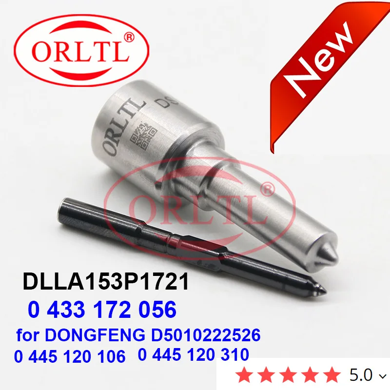 

ORLTL Commmon Rail Nozzle DLLA153P1721 0 433 172 056 для 0445120106 0445120310 0 445 120 0 106 445 120 310 DONGFENG D5010222526