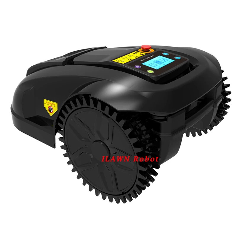 The 6th Generation WiFi App Automatic Lawn Mower Machine E1800T with 6.6ah Lithium Battery+200m wire+200pcs pegs+15pcs blades