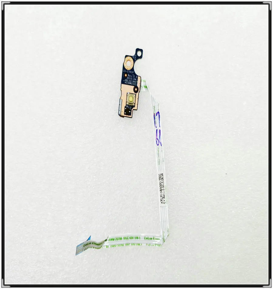 LS-C701P For HP pavilion 15 15-AY 15-AC 15-AC039TX 15-BA 15-AF 250 255 G4 G5 TPN-C125 Power Button Board with Cable 435MW232L01