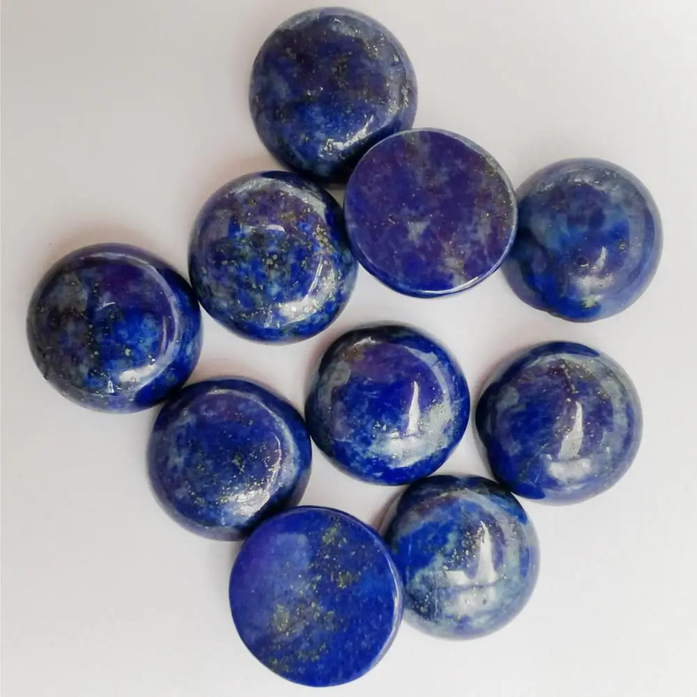 16MM Lapis Stone Round CAB Cabochon Jewelry For Woman Gift Bead (10 pcs/lot) H230