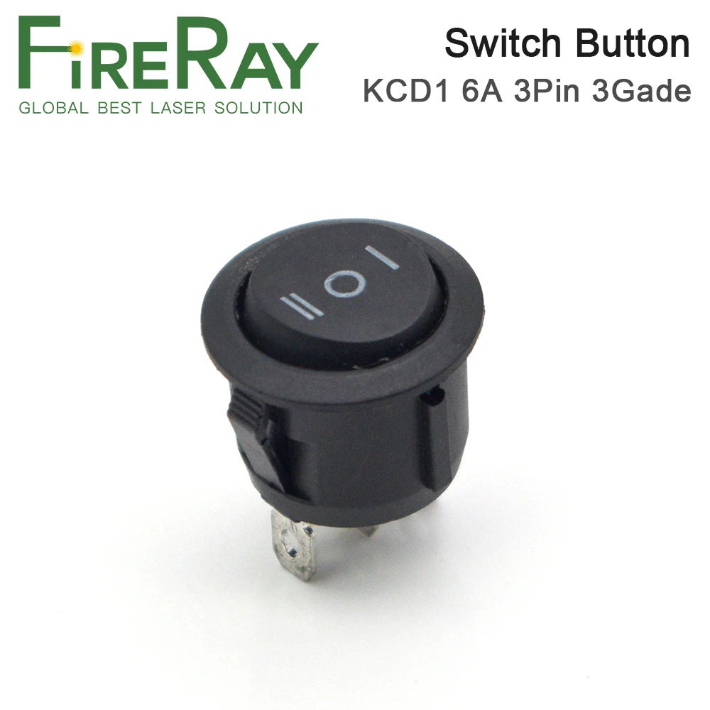 FireRay Công Tắc Nguồn Nút Đính Đá Công Tắc 250V Con 1 Co2 Laser Máy Phụ Kiện Điện Tử