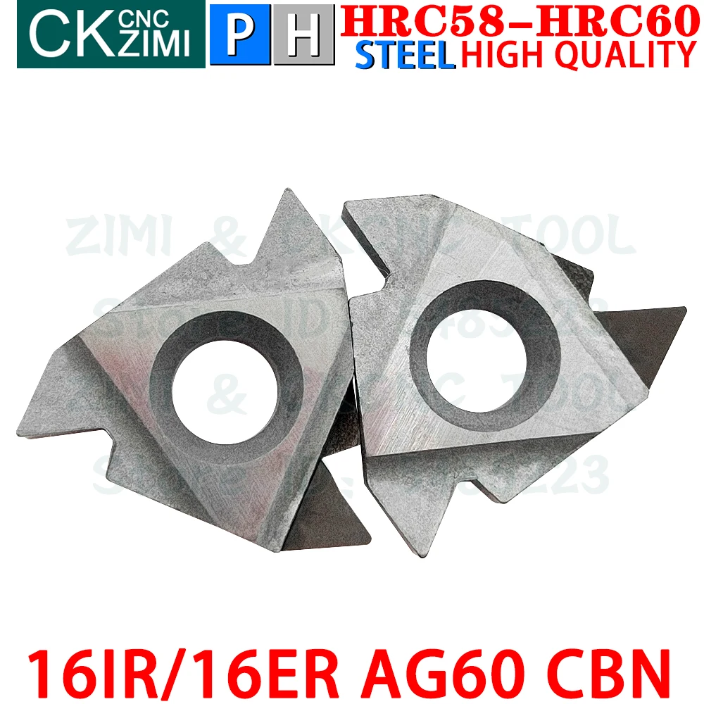 16IR AG60 CBN 16ER AG60 CBN Cubic โบรอนไนไตรด์ภายในด้ายภายนอก CNC เครื่องกลึงโลหะเครื่องกลึงโลหะเครื่องมือ