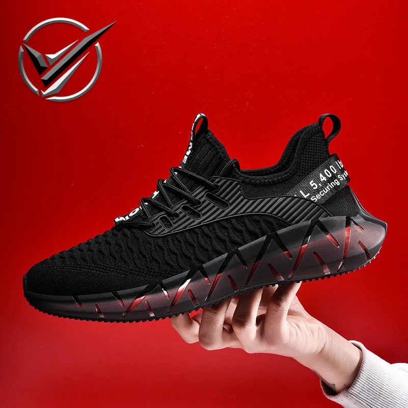 2021 New Men\'s Shoes Sports Shoes Men\'s Lightweight Breathable Mesh Running Shoes Flying Woven Casual Shoes Trend Youth Shoes