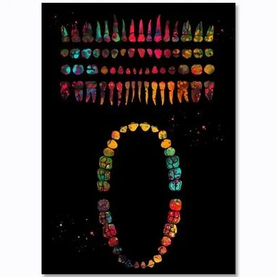 Dentistry Dentist Tooth Clinic Oral Cavity Nordic Poster Wall Art Canvas Painting Posters Wall Pictures For Living Room Unframed