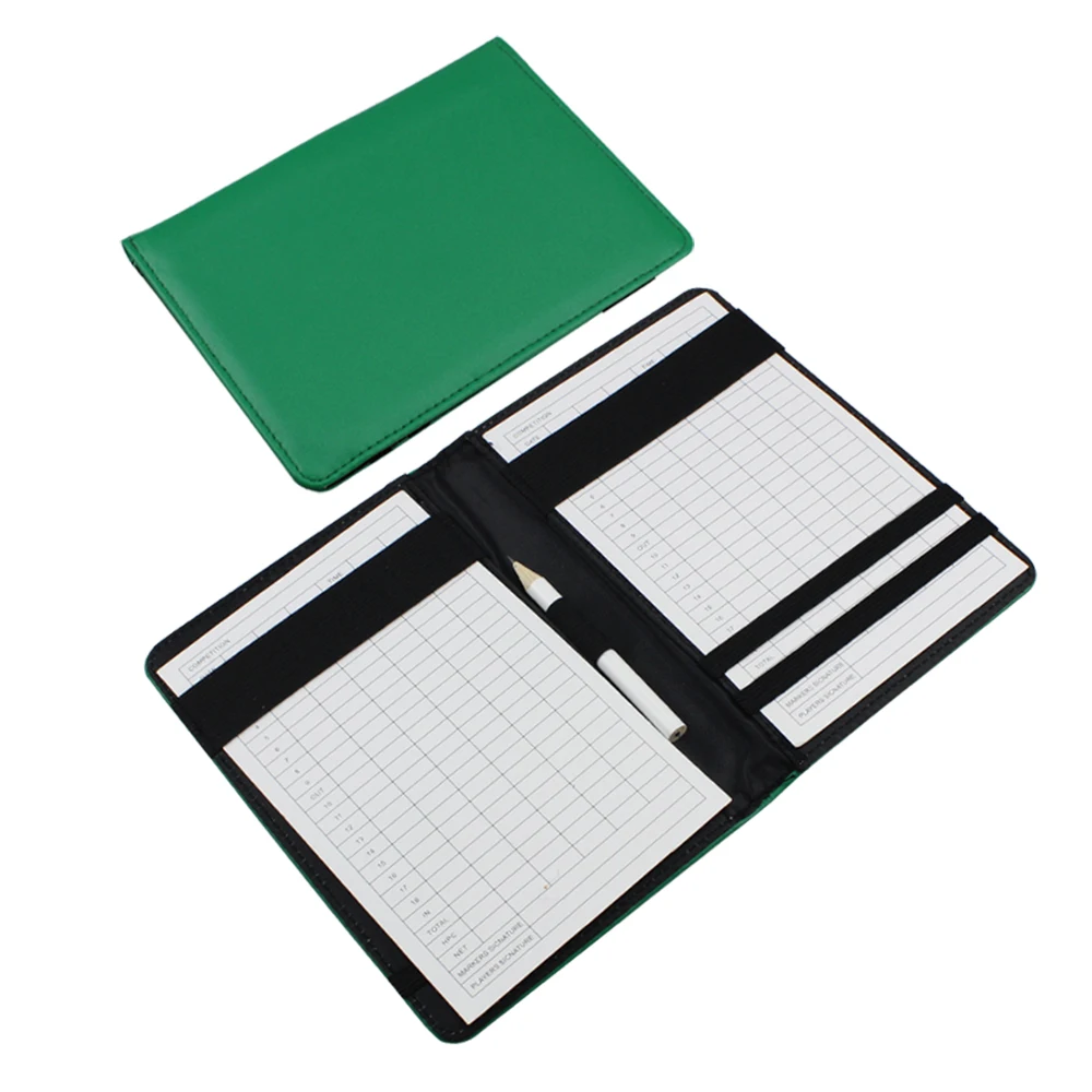 Golf Scorecard Holder Genuine Leather Score Book Supplies Accessories Equipment