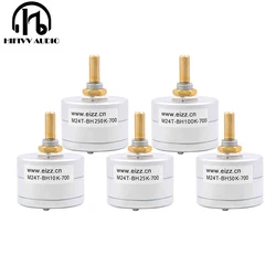 HIFI EIZZ Mono Potentiometer Switch 24 Steps Stereo Sound Volume Control Attenuator Alps Gold-Plated Copper 10K 50K 100K 250K