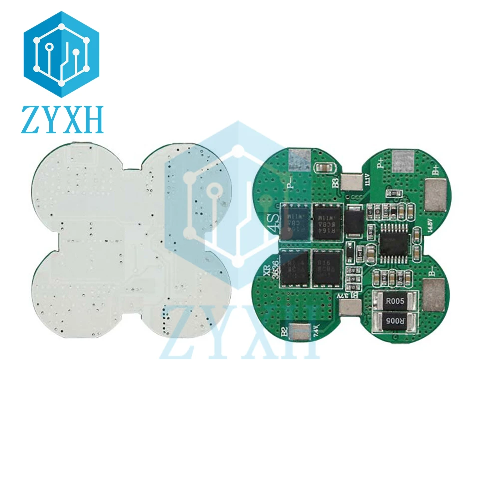 BMS 4S 15A 14.8V 18650 Li-ion Lithium Battery Charge Board Plum Shape Common Port Overcurrent Protection For Electric Tools