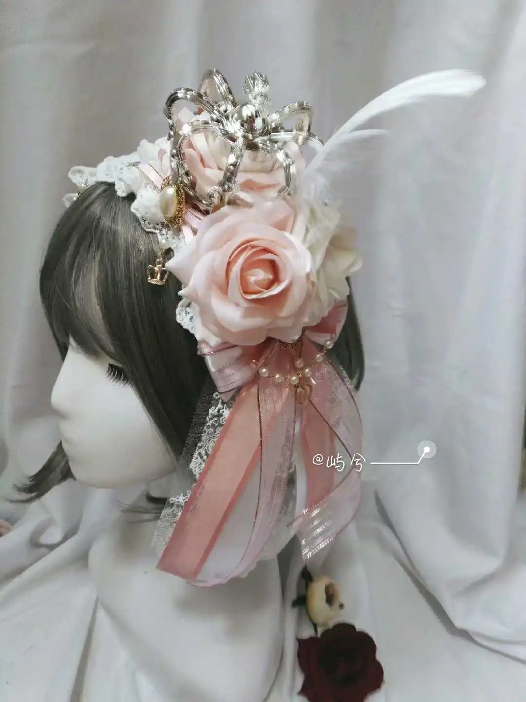 Original Lolita Handmade Crown KC Harajuku Gothic Flower Headdress