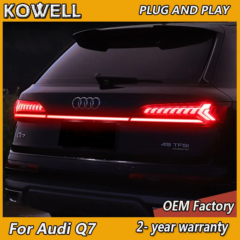 Car Styling for Audi Q7 Taillight 2019 2020 2021 Audi Q7 Rear Light Dynamic Daytime Running Light Q7 Cross Tail Light