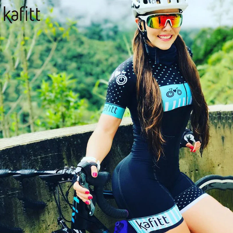 kafitt  outdoor activity suit women's overall sports short-sleeved fitness cycling suit mountain bike cycling suit jumpsuit suit