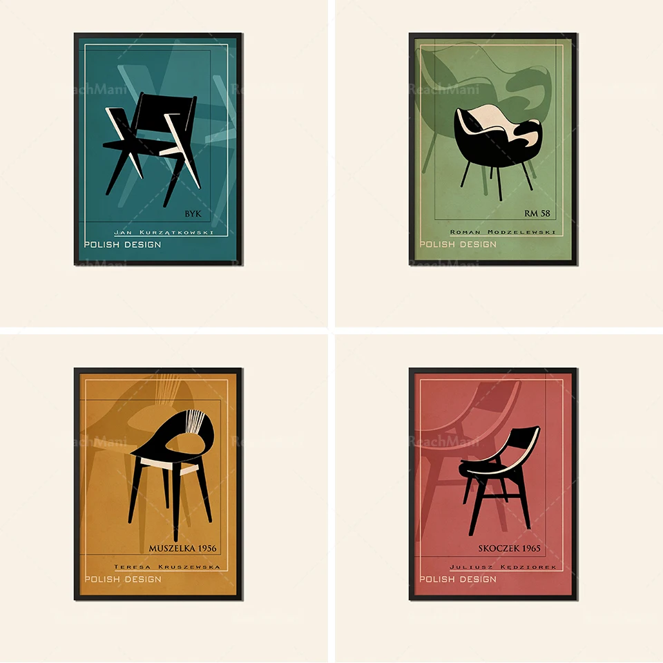 Iconic Polish Designs, Vintage Poster, Wall art