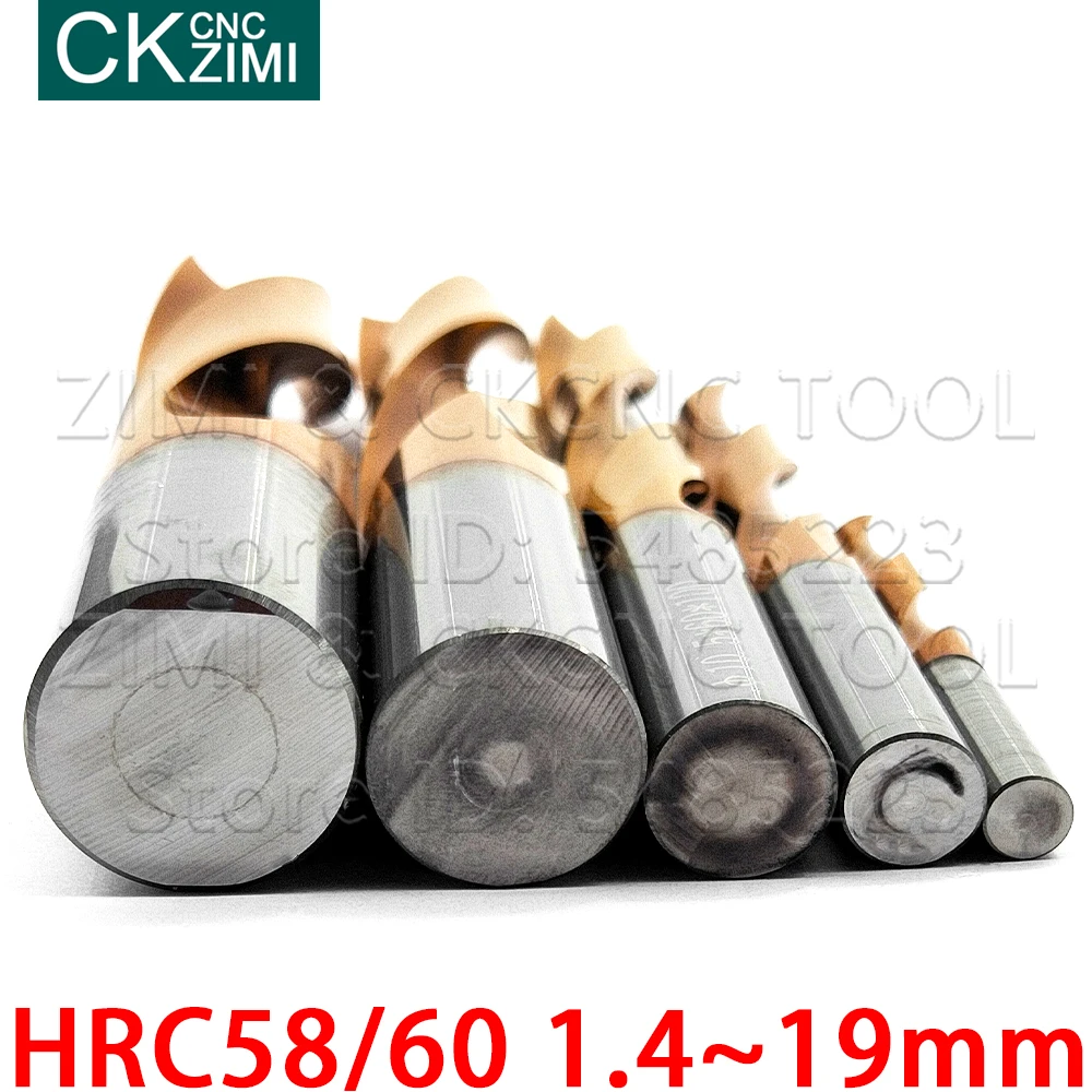 1P Tungsten steel drill bit HRC58 HRC60 1.4-19mm high quality solid carbide coated twist drill and long alloy drill for drilling