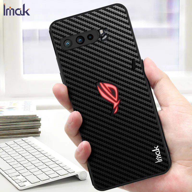 IMAK PU Leather Back Case Cover For Asus ROG Phone 5 Rog 5 3 Strix