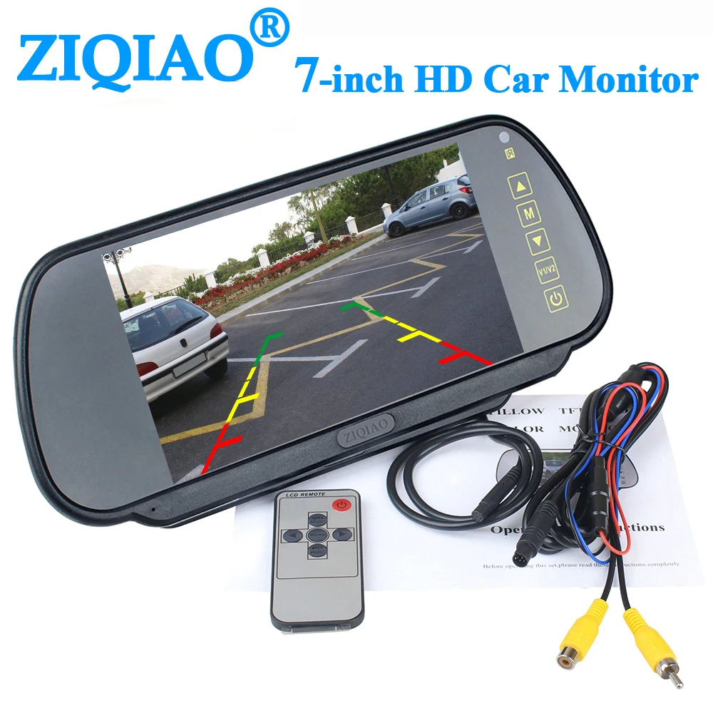 

ZIQIAO 7 Inch LCD Rearview Mirror Monitor HD Truck Car Parking Display System P07