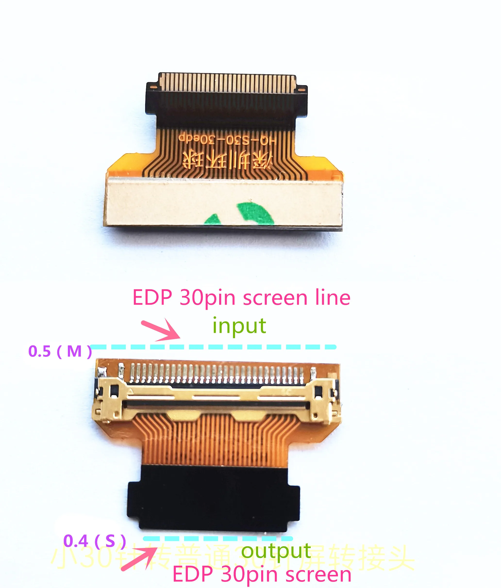 new style screen LED EDP EDP 30pin 0.4mm  to 30pin 0.5mm Converter Cable Adapter connector