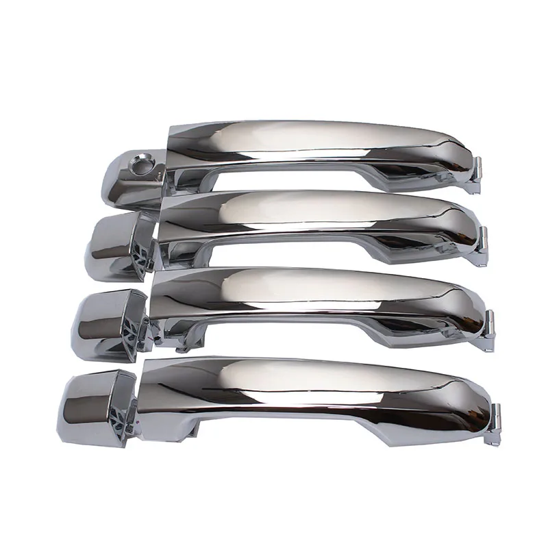 Car Styling Set Of 4 Pcs Outer Door Handle Chrome For Toyota Prado J150 Series 2009 2010 2011 2012 2013 2014 2015 2016 - 2021