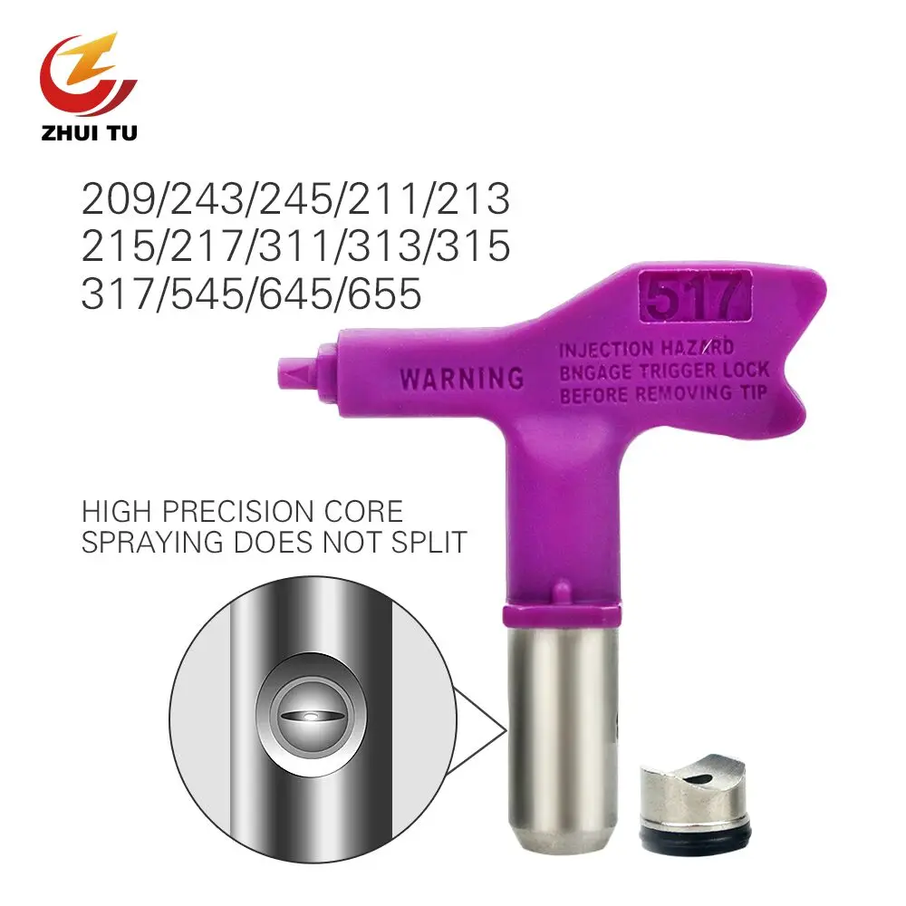 ZHUI TU Spray Paint Latex Paint Putty High Pressure Airless Sprayer Nozzle Airless Spray Gun Nozzle Suitable For Titan Wagner