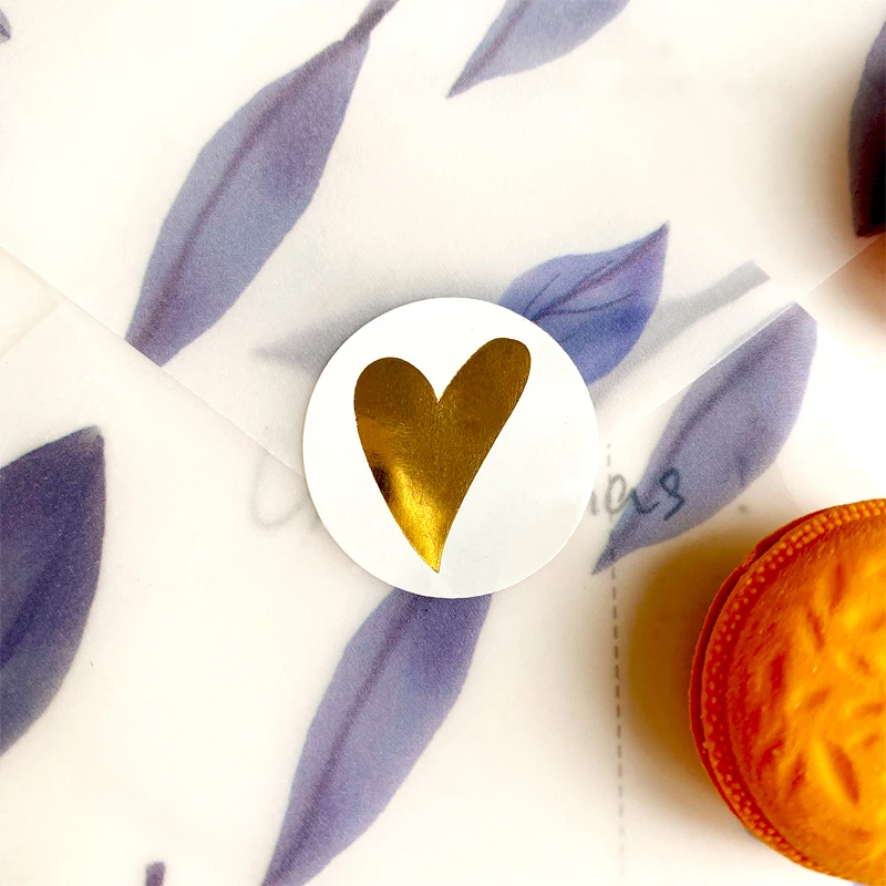 160 Stück/Los Runde Herz-Geschenk-Siegel-Etiketten, selbstklebende Kraftpapier-Siegel-Aufkleber für Backwaren, lustige DIY-Arbeiten – Detail 26