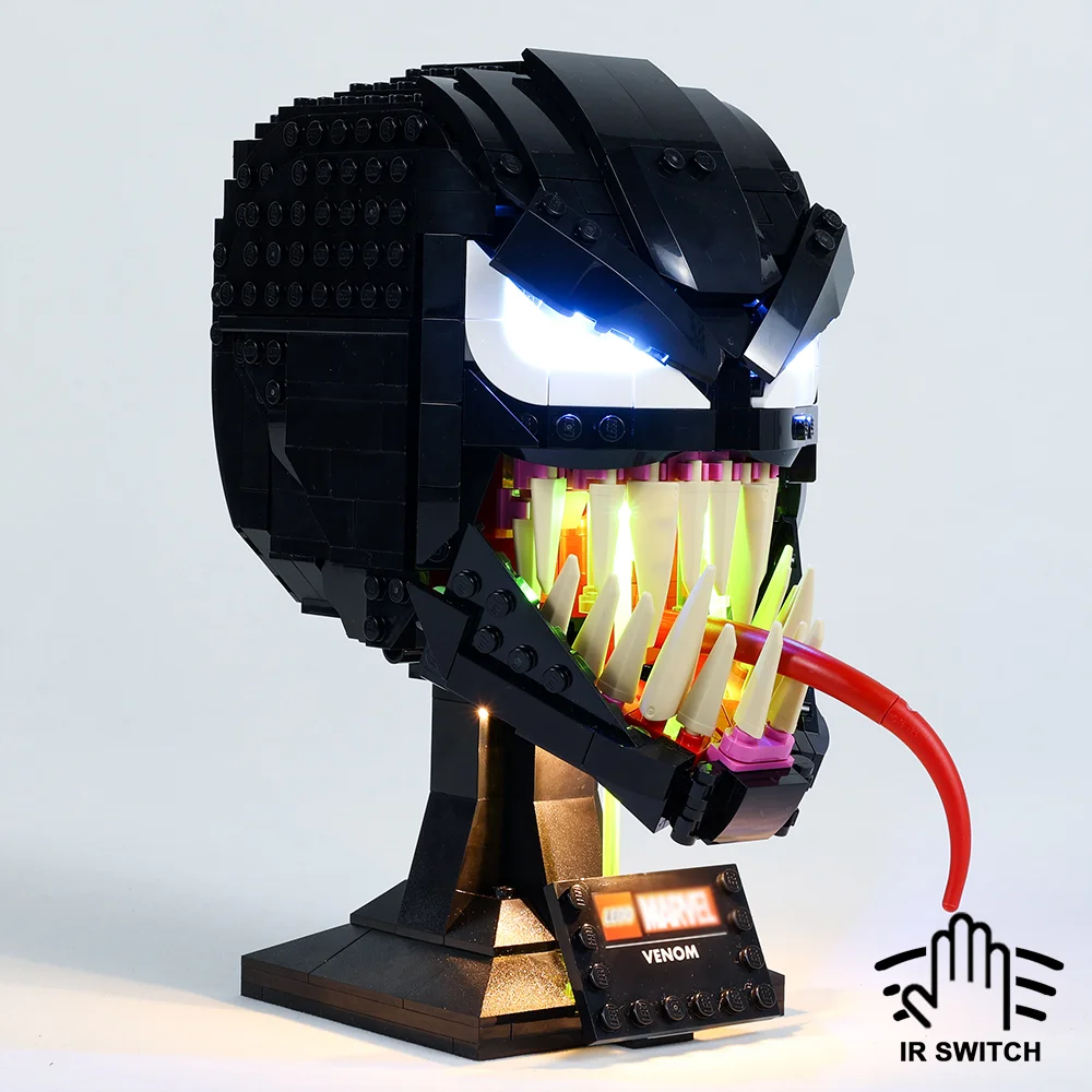 Led Light Up Kit For 76187 Super Hero Series Venom Helmet Mask Building Blocks Light Up Your Toys Only Lighting Set No Bricks