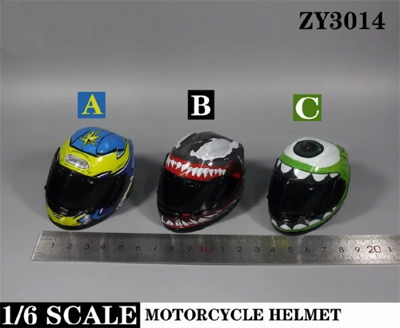 

In Stock ZY3014 1/6 Scale New Motorcycle Helmet 2 Colors Version For 12" Soldier Action Figures