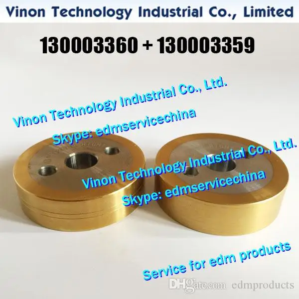 

130003360 edm Right Pinch Roller Grooved (2-Groove) C408 Ø50xØ12x14t for ROBOFIL 290,300,310,500,510,690 130.003.360 Upper Rolle