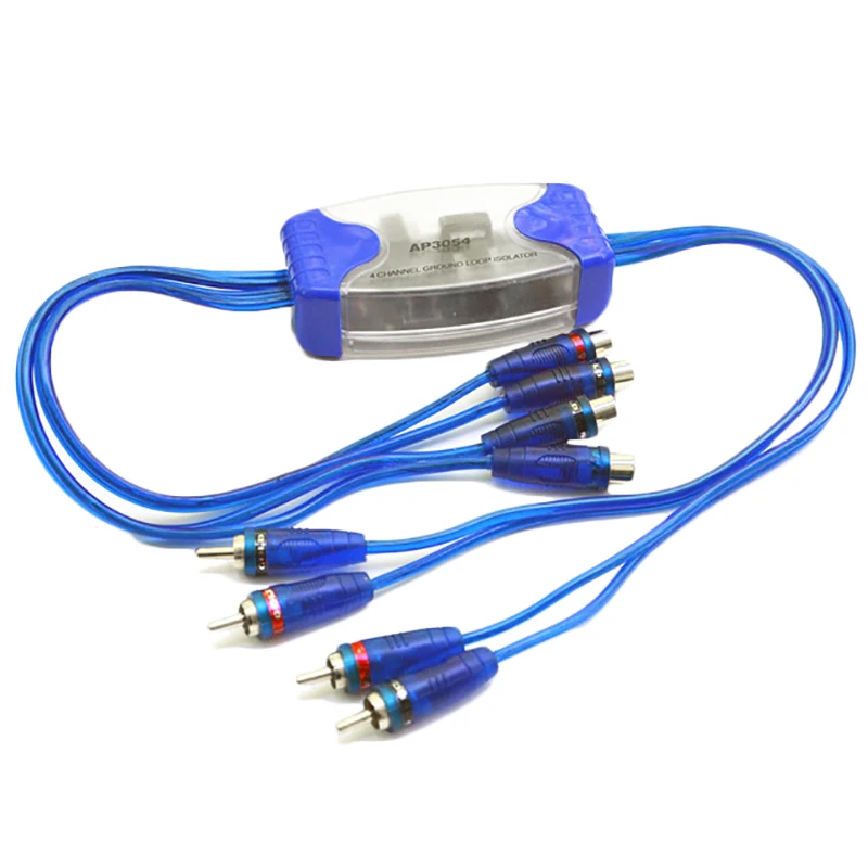 Filtre de bruit Audio Rca à 4 canaux, suppresseur de bruit, boucle de terre, isolant stéréo pour voiture 50W