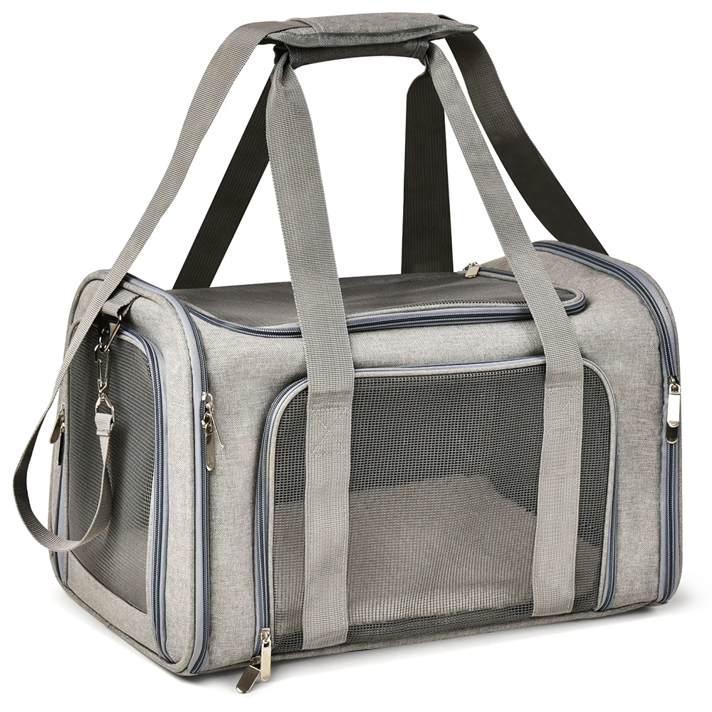 Dog Carrier Bag Soft Side Backpack Cat Pet Carriers Dog Travel Bags Airline Approved Transport For Small Dogs Cats Outgoing