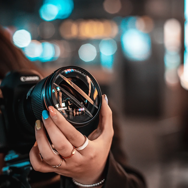Filtre rotatif 77mm 82mm produit un effet de réfraction floue maintient la mise au point fait la mise au point sur le sujet de l'ouverture centrale