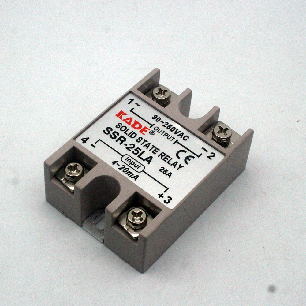 SSR-10LA/ 25LA / 40LA Saat Ini Jenis Solid State Voltage Regulator Cerdas Solid State Modul Regulator Tegangan Input 4-20mA