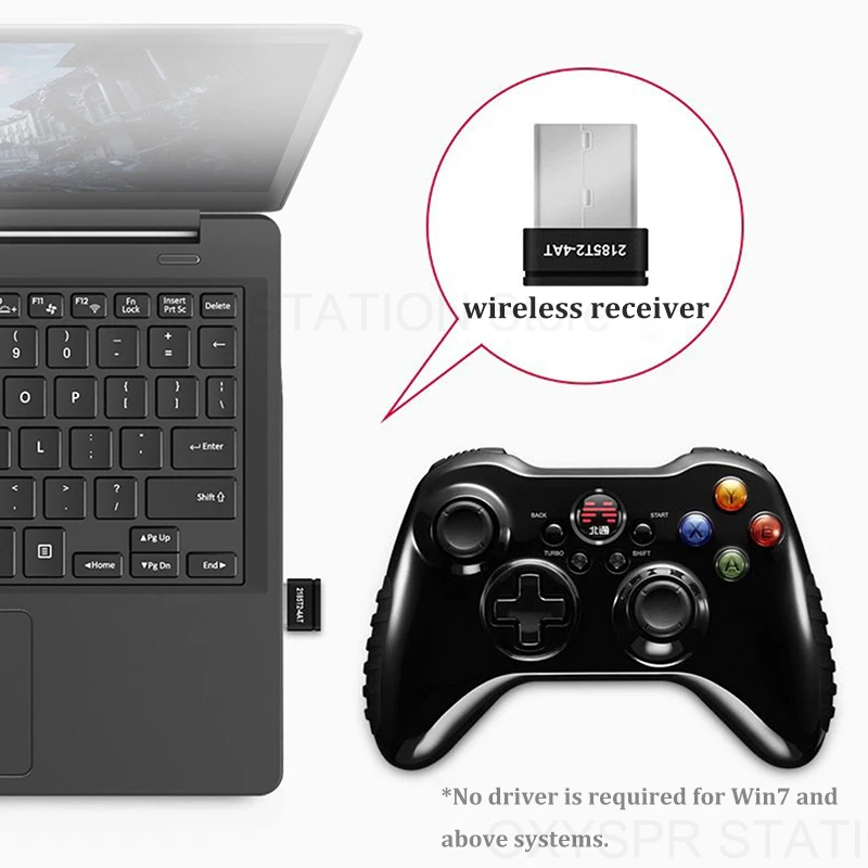 Original BETOP Asura 2 Gamepad USB 2.4G Wireless Gamepad จอยสติ๊ก Enhanced การสั่นสะเทือนสำหรับไอน้ำสำหรับ PS3 PC สำหรับ Tesla