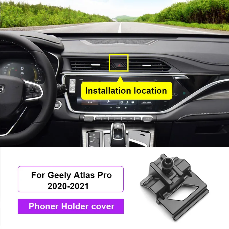 Vtear Car Phone Holder Air Outlet Navigation Screen Mount Bracket Interior Accessory For Geely Atlas Pro Azkarra Belgee X70 2023