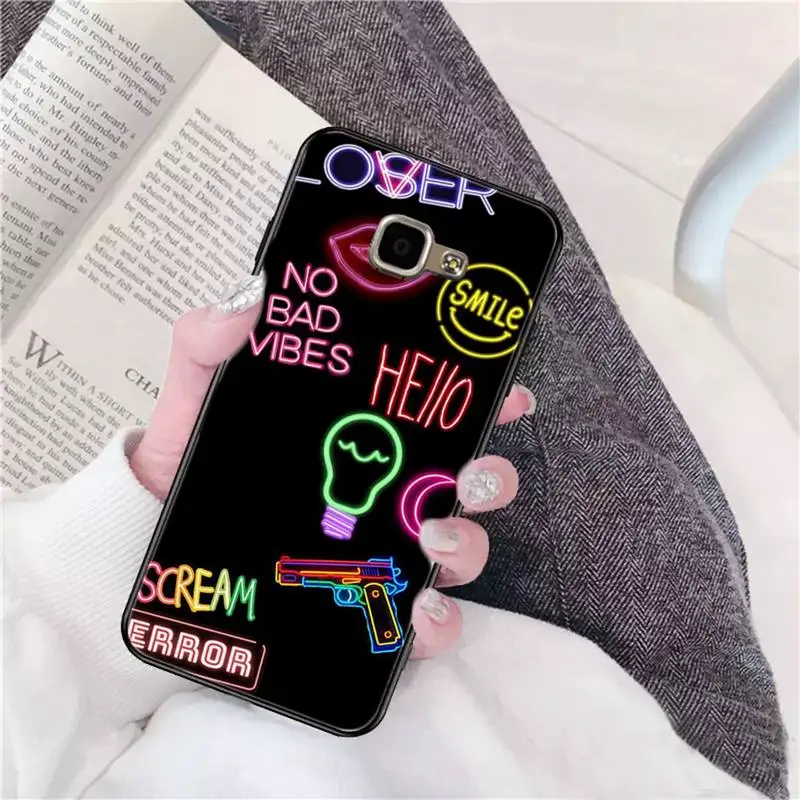 MaiYaCa Neon lights Phone Case for Samsung A30s 51 5 71 70 40 10 20 s 31 A7 A8 2018