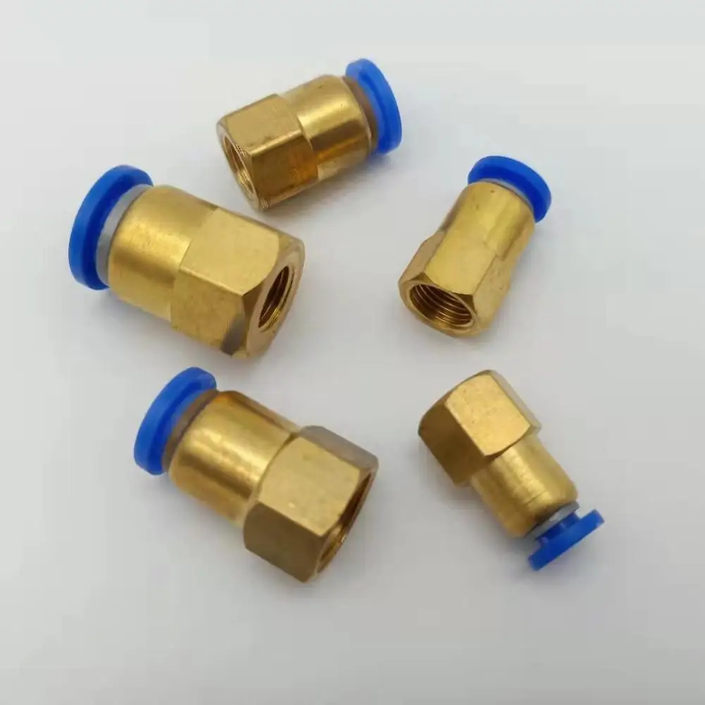 Pneumatic element Quick straight Tube quickly inserts Pure Copper Internal Thread PCF12-01 PCF12-02 PCF12-03 PCF12-04