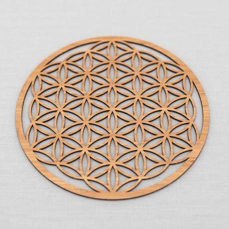 Dekoracja ścienna Kwiat Życia, Święta Geometria Wystrój Domu, Niestandardowy Rustykalny Drewniany Znak Wall Art Kwiat Życia Drewniana Podkładka — zdjęcie 5