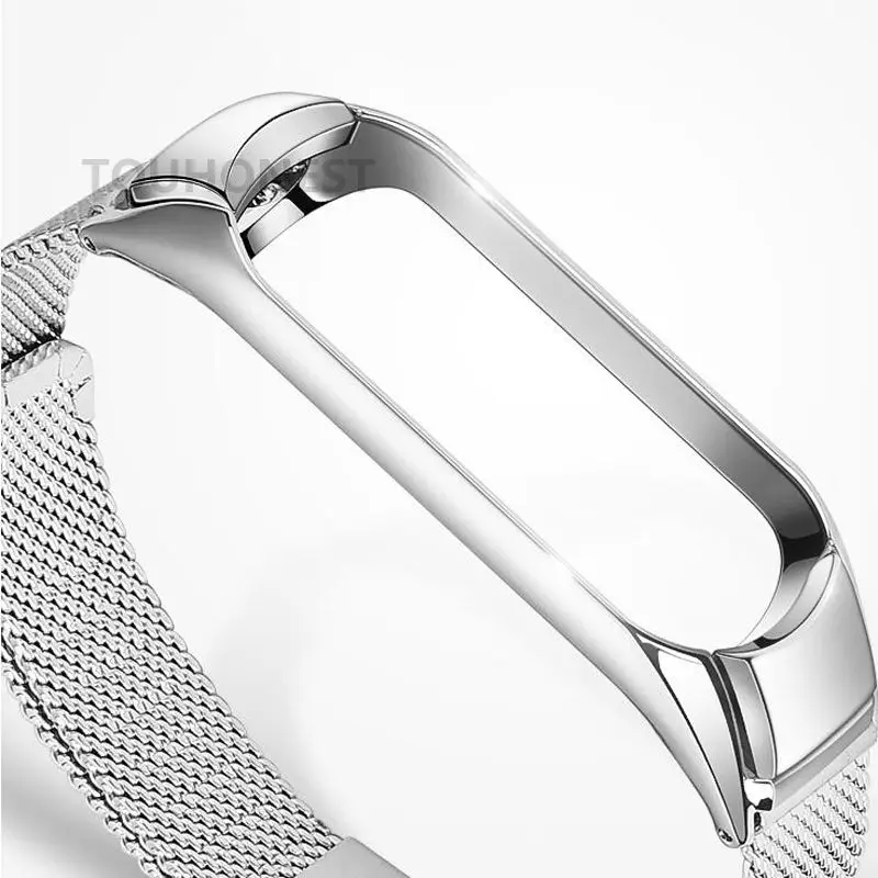 For Xiaomi Mi Band 6 5 Mi 4 3 Strap Milanese Metal Bracelet Stainless Steel band for Mi Band 4 3 mi 5 mi 6 Strap Wristbands