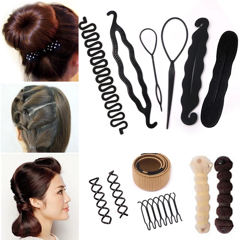 Multi Style Hair Style Braiding Tools Magic Donut Bun Maker DIY Women Hair Accessories Twist Hair Clips Disk Hairpins Barrettes