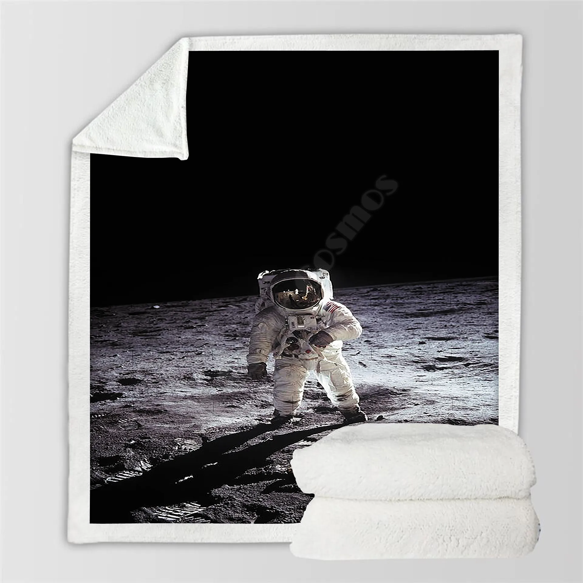 

Plstar Cosmos Galaxy astronaut Fleece Blanket 3D print Sherpa Blanket on Bed Home Textiles Dreamlike style-10