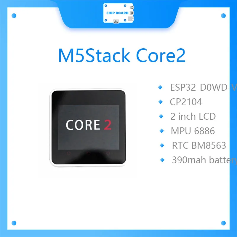 

New Arrival~M5Stack Official Core2 ESP32 IoT Development Kit D0WDQ6-V3 Controller + 2.0 Inch LCD TFT With Touch Screen