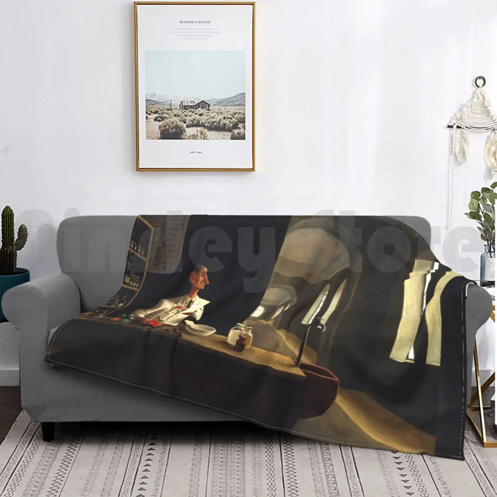 Franz Sedlacek-The Chemist Blanket For Sofa Bed Travel Austria Austrian Artist Painter Oil Fine Retro Vintage