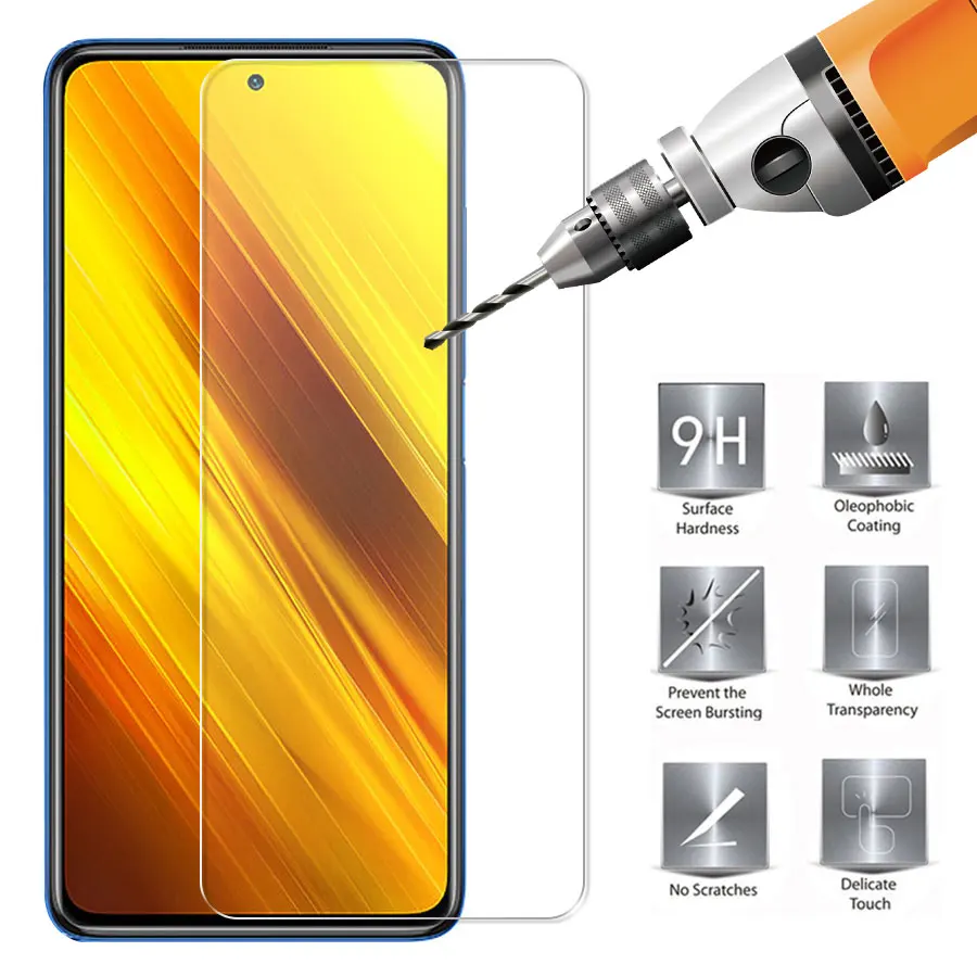 Tempered Glass for Poco F3 X3 Pro Front Screen Protector Glass for Xiaomi Little Poco X 3 NFC Glass On PocoX3 6.67''