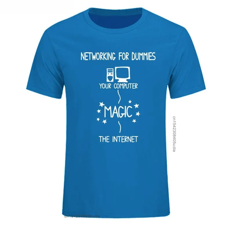 New Graphic T Shirts Summer Networking For Dummies T Shirt Funny Geek Nerd It Computer Programmer Funny Men\'s T-Shirt Casual