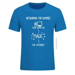 New Graphic T Shirts Summer Networking For Dummies T Shirt Funny Geek Nerd It Computer Programmer Funny Men's T-Shirt Casual