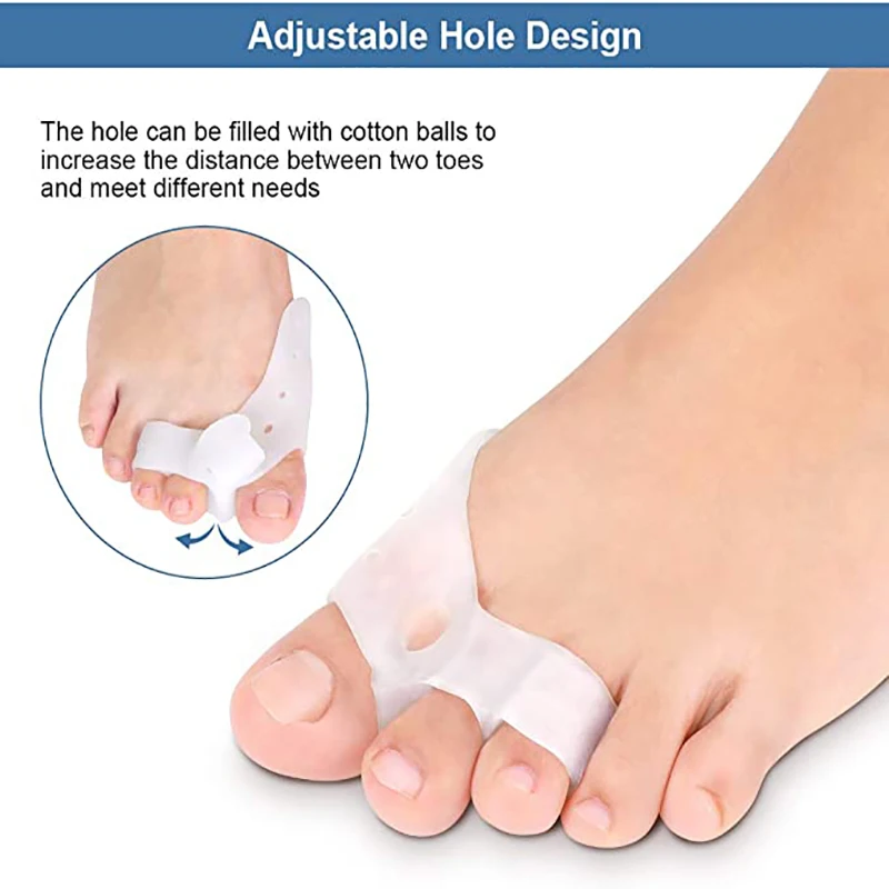 2 قطعة جل تو مفرشة أداة العناية بالقدم الورم مصحح أروح مستقيم العظام واقي إصبع القدم كبير باديكير مصحح #3